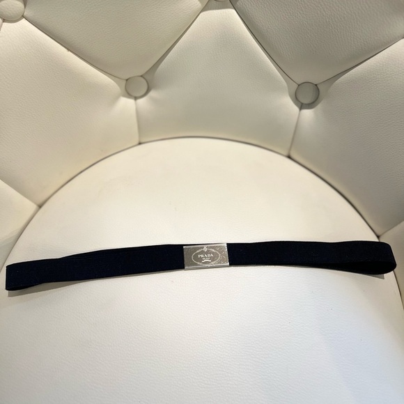 Prada Black Belt with Silver Buckle - Picture 5 of 6